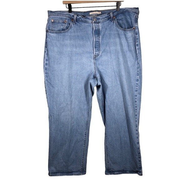 Levi’s Ribcage Straight Leg Jeans Light Wash Button Fly Size 22W
